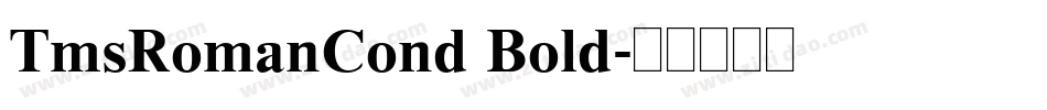 TmsRomanCond Bold字体转换